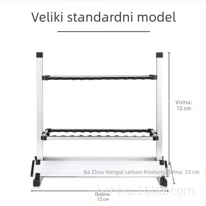 Držač za štapove od aluminijske legure, 12–24 pretinaca, držač za kućnu pohranu