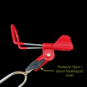 Dvofunkcijski držač za štapove s prilagodljivim položajem