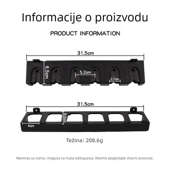 Weihe Sports Plastični zidni vertikalni držač za ribolovne štapove s EVA fiksnim nosačem