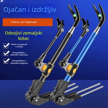 Stalak za štapove od nehrđajućeg čelika, s ugradbenom bazom u tlo – višefunkcionalni držač štapova