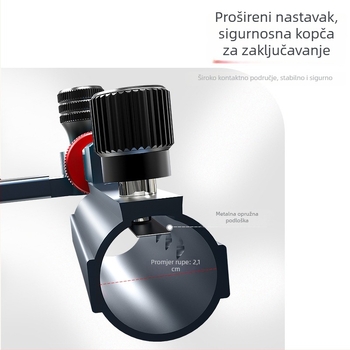 Micano dvostruki držač štapa za kutiju za ribolov, aluminijska legura, višenamjenski držač štapova, 1–2 štapa