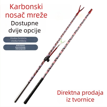 Karbonska štap za mrežu za ribolov s robusnim držačem za pozicioniranje