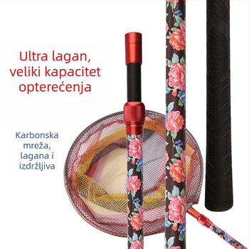 Karbonska štap za mrežu za ribolov s robusnim držačem za pozicioniranje