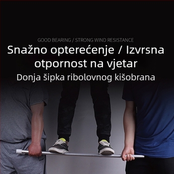 Donja šipka ribolovnog kišobrana od aluminijske legure – univerzalni metalni nastavak kišobrana