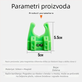 Silikonski magnetski držač za morski ribolov na brodu, držač štapa u stilu mosta, pribor za ribolov