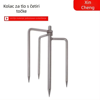 Četverokutni nosač za ribolovnu kišobran, odvojivi, ojačani i produženi, otporan na vjetar, pribor za kišobran