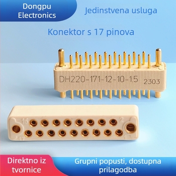 WTA konektor ploča-ploča, 17 pinova, 2,54 mm razmak, muški i ženski priključak