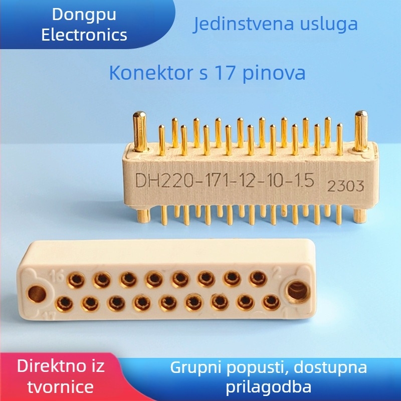 WTA konektor ploča-ploča, 17 pinova, 2,54 mm razmak, muški i ženski priključak