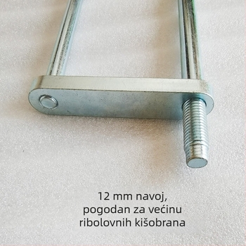 Držač za ribolovni kišobran od nehrđajućeg čelika s odvojivim kolčićem za zabijanje u tlo