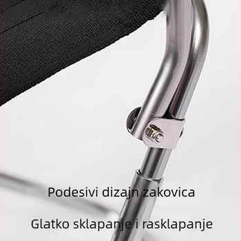 Ultra lagana aluminijska sklopiva stolica, vanjska prijenosna stolica za ribolov i roštilj