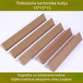 Trokutna kartonska kutija 15×15 cm, za dugu ambalažu