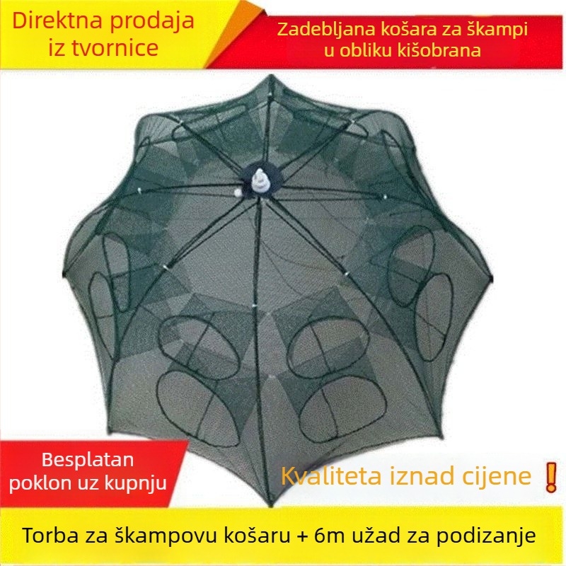 Yuxin ribolovni pribor: kišobran mreže, mreže za ribe, kaveze za ribe, kaveze za škampi, mreže za jastoge, sklopive mreže, mobilne mreže
