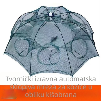 Kavez za ribu u obliku kišobrana, sklopiva ribarska mreža, automatski kavez za škamp, ribolovno opremanje