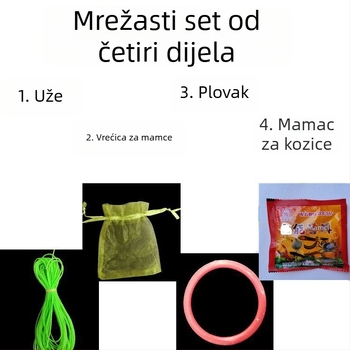 Kišoborna mreža za ribolov, sklopiva mreža, automatski kavez za škampe, vrećica za ribu – oprema za ribolov