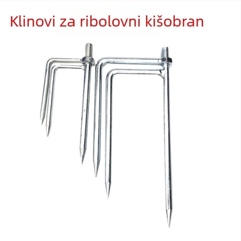 Vilica za kišobran od nehrđajućeg čelika za kišobran za ribolov, 3 zuba, produžena oslonac, dodatak kišobrana