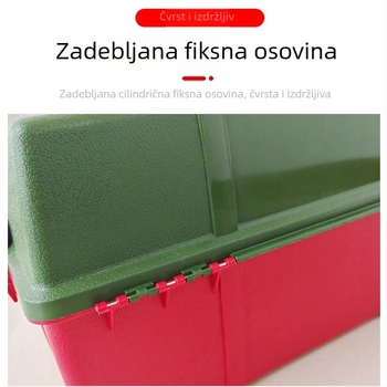 Višenamjenska kutija za varalice sa sjedalom, držačem za štap, malom pretinicom za dodatke i ojačanom kutijom za mamce za morski ribolov
