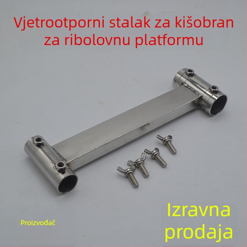 Nehrđajući čelik, ojačana ribarska platforma s držačem za kišobran i univerzalnim nogama