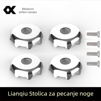Univerzalni držači za noge od nehrđajućeg čelika za ribarsku stolicu i kutiju s podesivim nogama, 4 cm / 7 cm / 8 cm