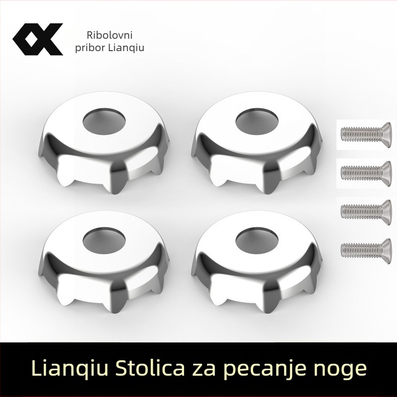 Univerzalni držači za noge od nehrđajućeg čelika za ribarsku stolicu i kutiju s podesivim nogama, 4 cm / 7 cm / 8 cm