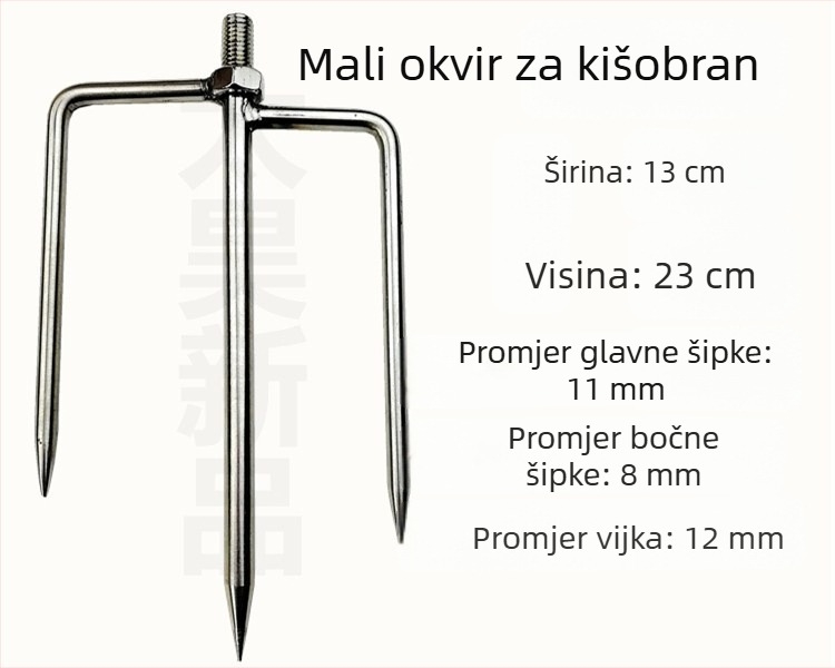 Nerđajući čelik – ribolovni kišobran s čepom za tlo, sklopivi kišobran za vanjsku upotrebu