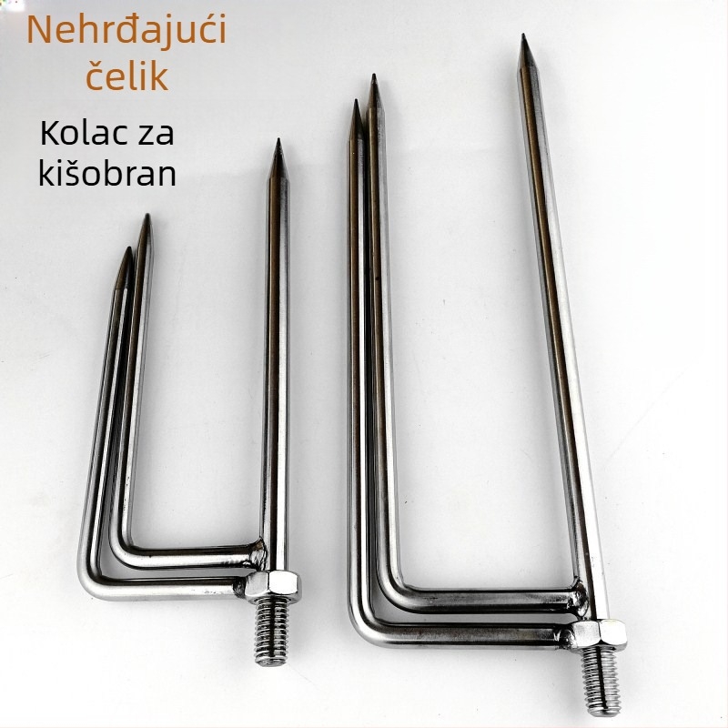 Nerđajući čelik – ribolovni kišobran s čepom za tlo, sklopivi kišobran za vanjsku upotrebu