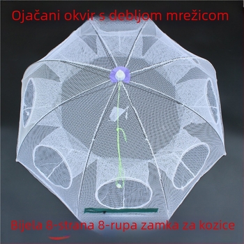 Kavez za škampe s kišobranom oblikom, sklopiva mreža za ribolov