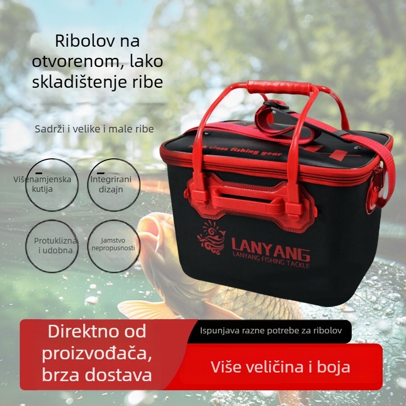 EVA kanta za ribolov – jednokatna oblikovana, sklopiva za žive ribe, vanjska kutija za ribu