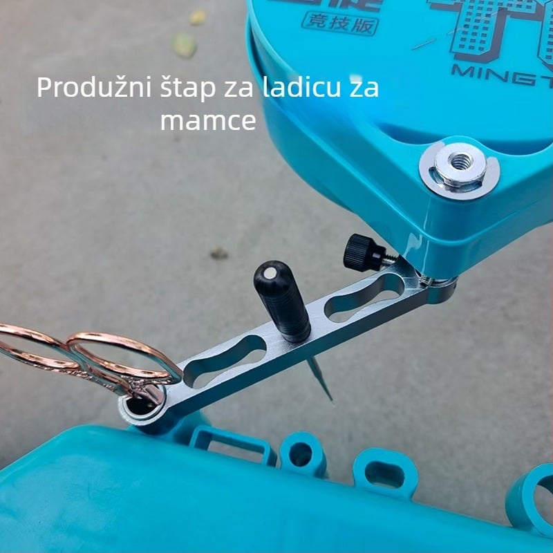 Produžni štap za posudu s mamcima, 180° rotirajući, dodaci za ribarski stolac i kutiju, aluminijska legura