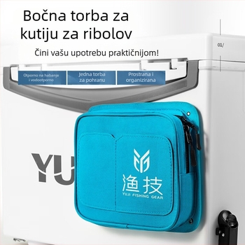 Višenamjenska bočna torba za kutiju za ribolov, čvrst remen za ramena i set ribolovnih dodataka