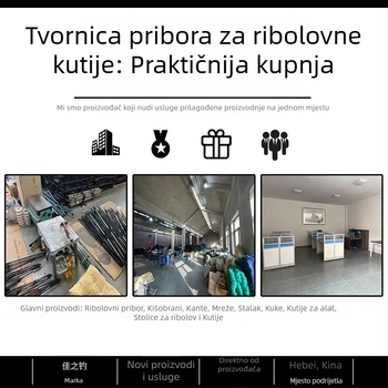 Višenamjenska bočna torba za kutiju za ribolov, čvrst remen za ramena i set ribolovnih dodataka