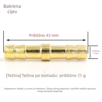 Bakrena odvoda cijev za čajnu tacnu s filtrom