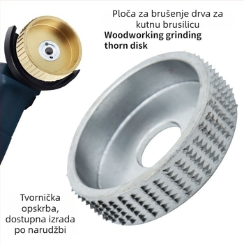 Disk za poliranje za kutnu brusilicu za drvnu obradu, plavi disk za poliranje, oblikovni kotač i alat za rezbarenje korijena za drveni pladanj za čaj