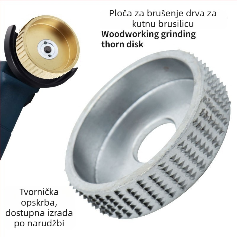 Disk za poliranje za kutnu brusilicu za drvnu obradu, plavi disk za poliranje, oblikovni kotač i alat za rezbarenje korijena za drveni pladanj za čaj