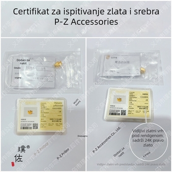 Bakrena narukvica zlatnog tona sa sjajnim sitnim zlatnim perlicama, otvoreni dizajn, elegantan uredski stil