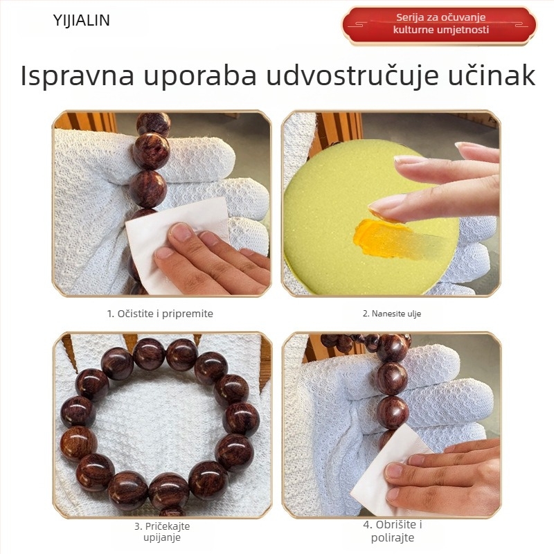 Održavanje Huanghuali narukvica uljem, maslinovo ulje za drvene rezbarije korijena, budističke molitvene perle i ručno nošeni ukrasi, bojanje i patiniranje