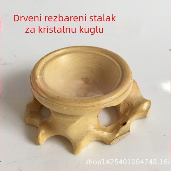 Ručna rezbarija korijena od boxwooda s bazom za kristalnu kuglu, Dongyang drvorezba za dom