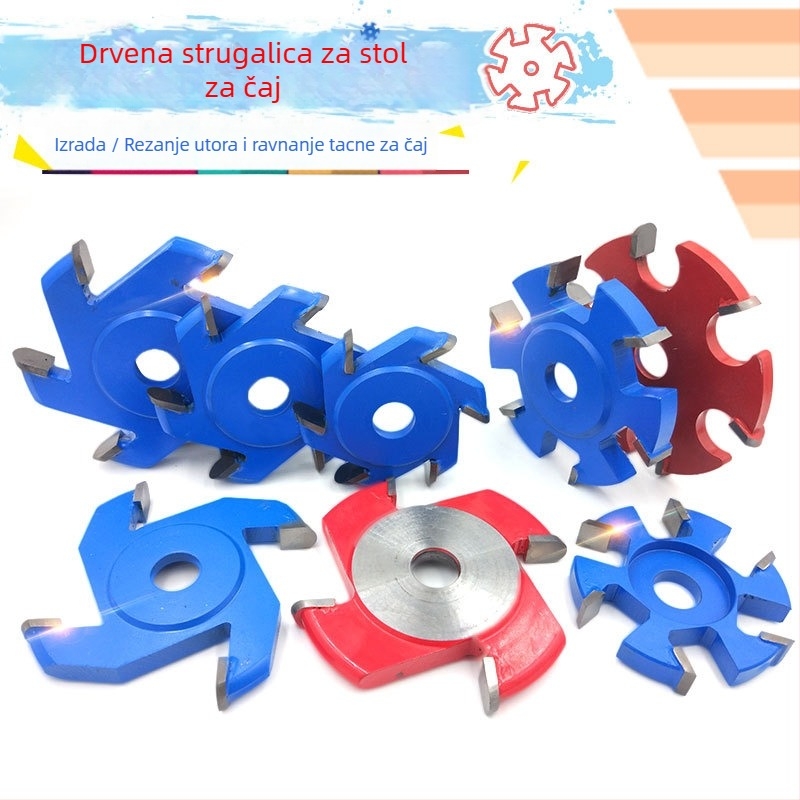 Set alata za drvorezbarstvo: šesterokutno dlijet, rezbarski nož, disk za brušenje ugaonog brusilice, trostruki rezbarski disk, korijen rezbarenje