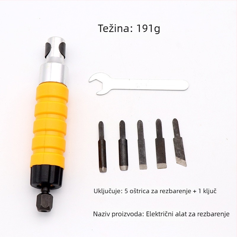 Električni set alata za drvorez s fleksibilnim osovinom za izradu namještaja