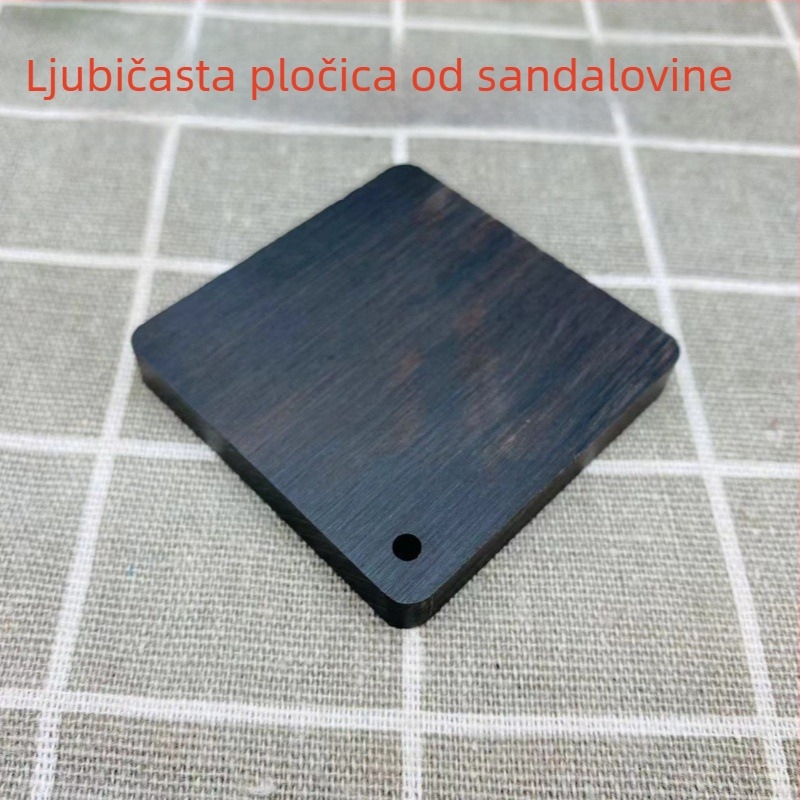 Prazna pločica od sandalovog drveta za rezanje – mala drvena oznaka za graviranje, materijal za lančić, viseći drveni ukras