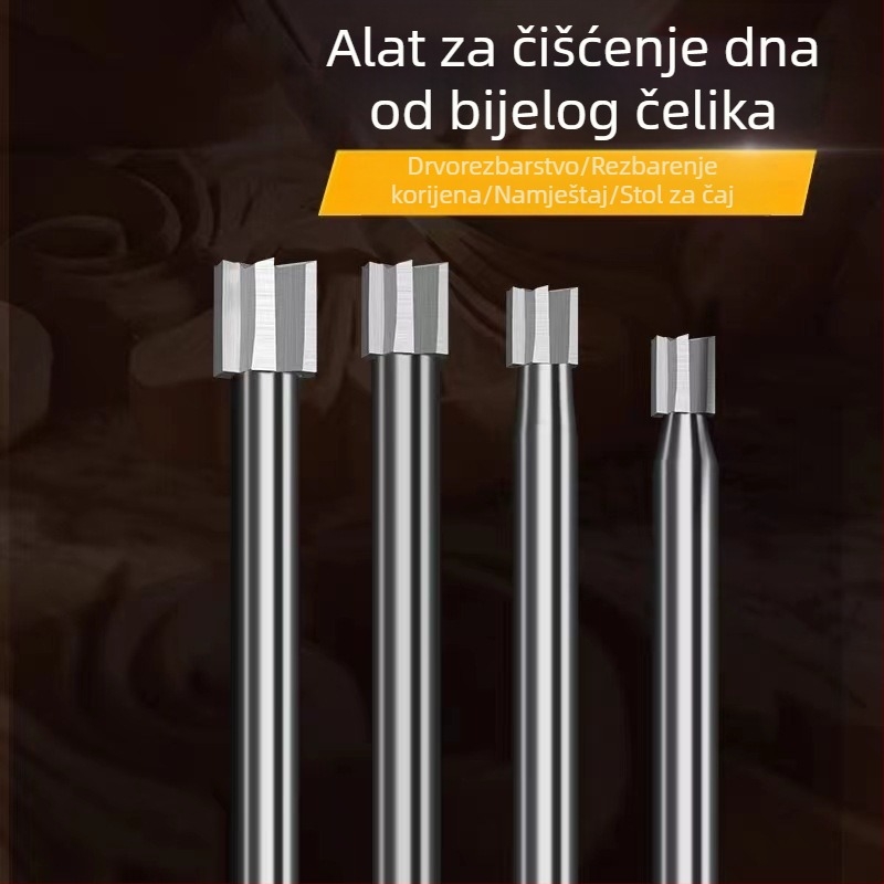 Set alata za drvorezbu od bijelog čelika: freza za kanale, nož za rezbarenje, nož za skulpturu, nož za guljenje/olupanje, alat za korijen rezbarenje i čišćenje dna