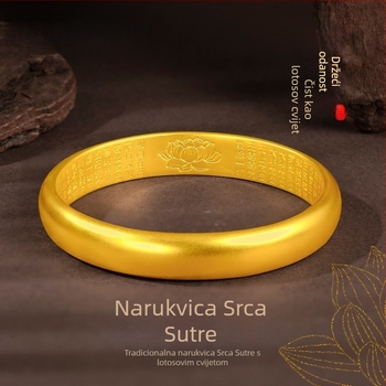 Ženska narukvica u pijeskovozlatnom tonu, dizajn naslijeđa koji imitira zlato, čvrst metal, svadbena bižuterija, pogodna za slojevito nošenje