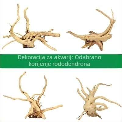 Set dekoracija za akvarij s driftwoodom, korijen azaleje, mahovina i vodene biljke