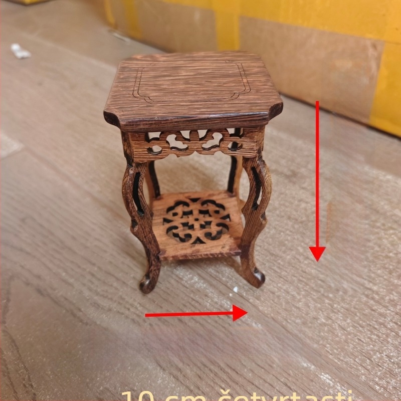 Stalak za bonsai od Rosewood i Padauk, kompaktna dekorativna polica za čajnik i šalice od ljubičaste gline, baza za izložbe