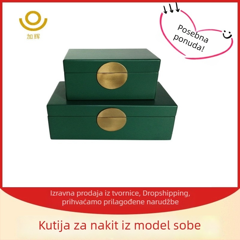 Kutija za nakit u modernom kineskom stilu, diskretan luksuz za dom, retro lakirana drvena dekorativna stvar