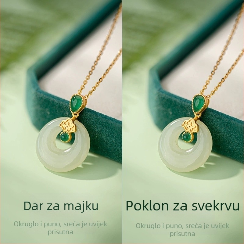 Ogrlica s privjeskom u obliku simbola mira za žene — poklon za Majčin dan, za majku ili svekrvu.