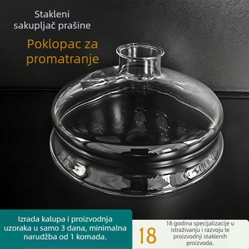 Kupola od stakla visokog borosilikata za kozmetički uređaj, prozračna, otporna na prašinu i vjetar, dekorativni kupolasti poklopac za mikropejzaž, pogodna kao držač svijeće i skupljač dima