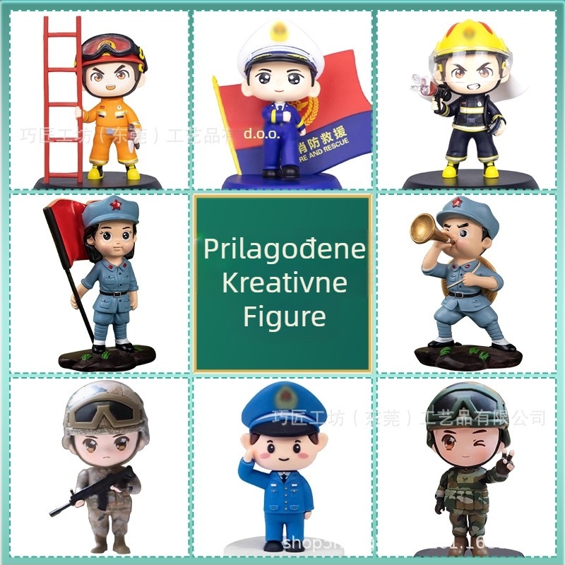 Prilagođene crtane figurice i maskote, ukrasi od smole, ručno izrađene figurice