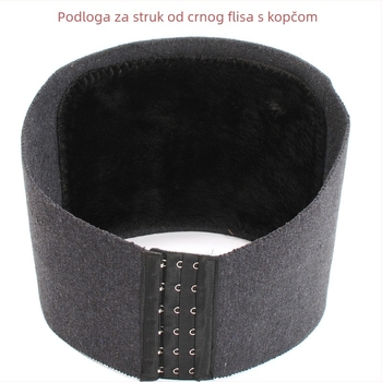 Pleteni pojas za struk od vune i kašmira, mekan i topao, s prilagodljivim kukicama, zlatni velur, srednje debljine, podrška za trbuh