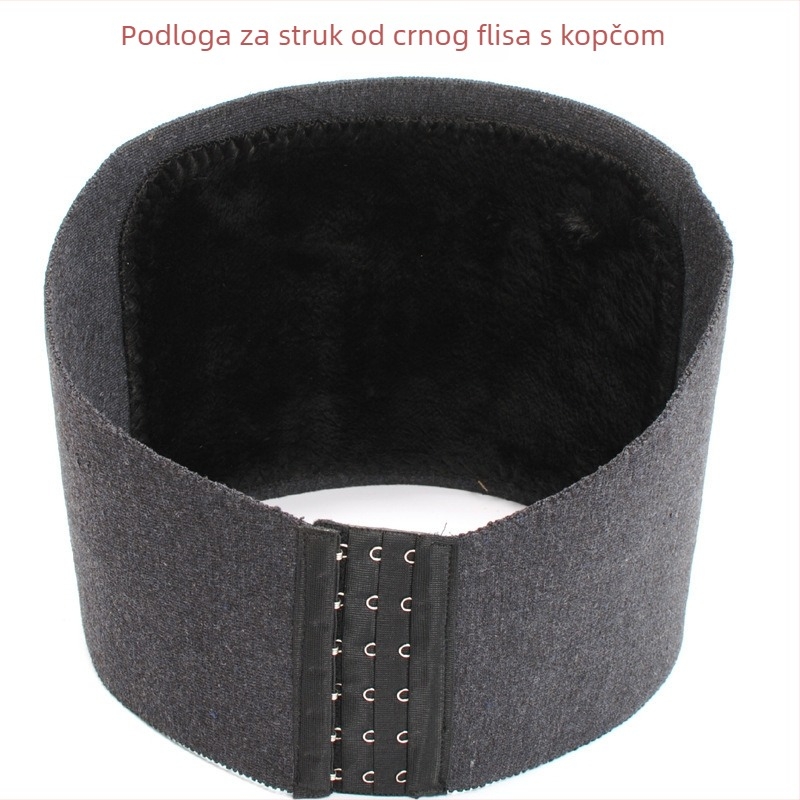 Pleteni pojas za struk od vune i kašmira, mekan i topao, s prilagodljivim kukicama, zlatni velur, srednje debljine, podrška za trbuh