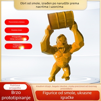 Skulptura King Kong gorile koja drži kantu, od smole i stakloplastike, dekor za barove i noćne klubove.